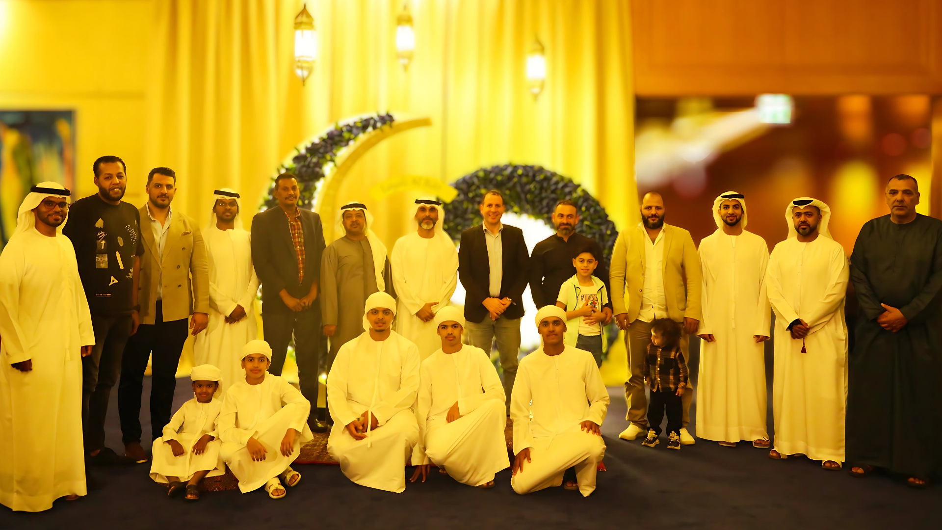 Smart Turjman Professional Team in Traditional UAE Attire - Elegant Business Venue Setting